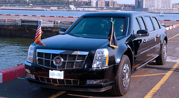 La Limousine presidenziale marchiata Cadillac. L'ultima versione della 'One' chiamata anche 'Beast' (cioè la Bestia visti il peso, le dimensioni e il livello di blindatura) è del 2018