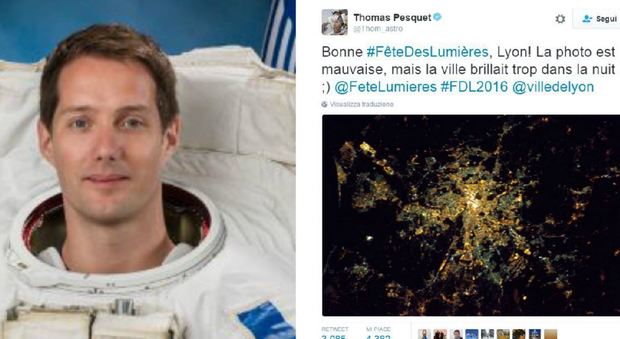 Gaffe dallo spazio, l'astronauta francese Pesquet, detto “Monsieur Perfezione”, confonde Lione con Roma