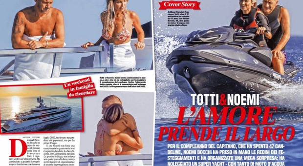Noemi Bocchi affitta uno yacht di lusso per il compleanno di Francesco Totti: il weekend (a sorpresa) in Costa Azzurra con amici e figli