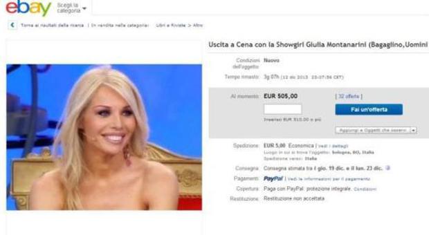 L'ex tronista Giulia Montanarini si mette all'asta su Ebay