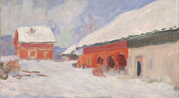Claude Monet Norvège, les maisons rouges à Björnegaard 1895 Huile sur toile 65 x 81 cm Paris, Musée Marmottan Monet © The Bridgeman Art Library