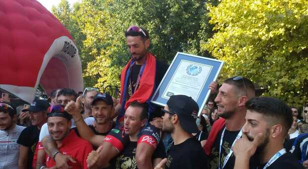 Sezze: Cristian Nardecchia straccia il precedente record di dislivello in bici: è stato come scalare per due volte l'Everest