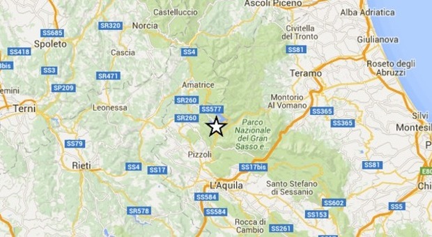 Terremoto all'Aquila, scossa di magnitudo 2.9 avvertita a Nord della città