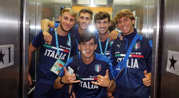 I ragazzi della Nazionale Italiana di calcio (foto CUSI)