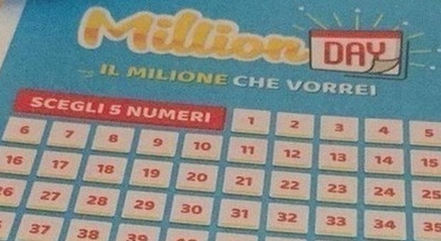 Millionday bacia le Marche, giocatore indovina 5 numeri e vince un milione di euro
