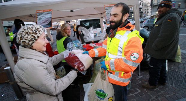 Emergenza freddo, i milanesi donano 38mila capi ai senzatetto
