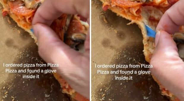 Pizza con sorpresa (disgustosa): «Ma che cos'è?». Il video choc