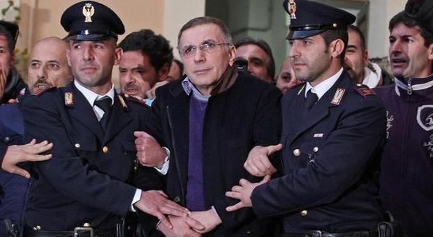 Michele Zagaria al momento dell'arresto