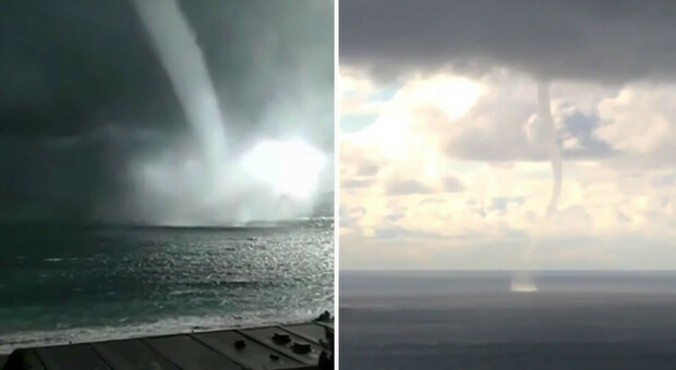 Ecco le impattanti immagini di insoliti tornado marini sulle rive del Mar Nero - VIDEO