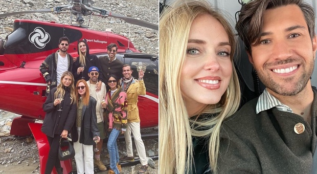 Chiara Ferragni nella bufera per l'aperitivo in montagna con l'elicottero