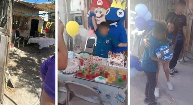 Gerardo (bambino orfano) compie 11 anni e mette da parte 10 euro per la sua festa di compleanno. Tutto il paese gli fa una sorpresa