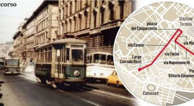 Roma, tram ritorna su via Cavour: nuova linea per i Fori Imperiali
