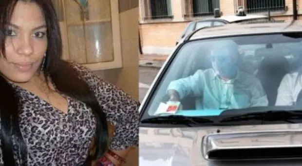 Lisandra Rico nelle foto su Facebook e l'auto dei carabinieri che esce dalla caserma dopo la confessione (foto Ansa)