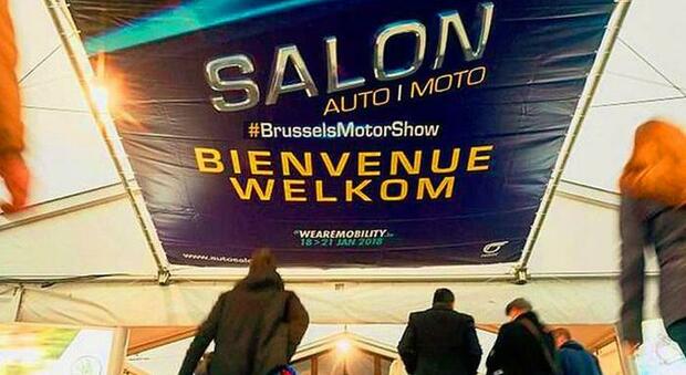 L'entrata del Salone dell' Auto di Bruxelles