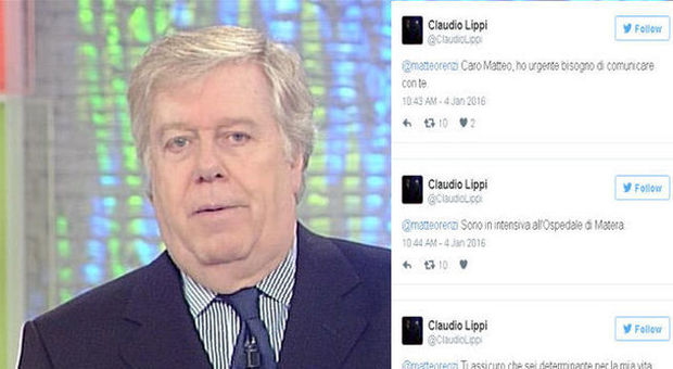 Claudio Lippi in ospedale chiede di parlare con Renzi: "Aiutami"