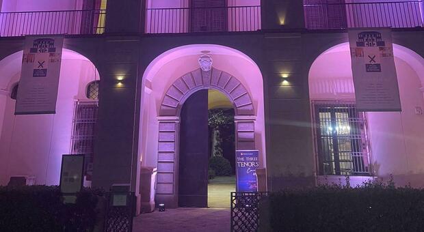 Il museo Correale di Sorrento illuminato di rosa