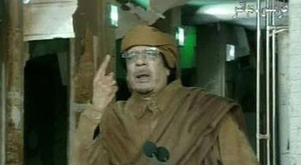 Gheddafi nel suo intervento tv