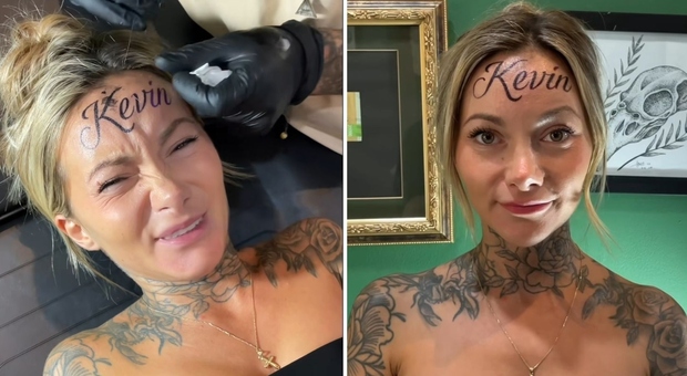 «Mi sono tatuata il nome del mio fidanzato sulla fronte per dimostrargli il mio amore»