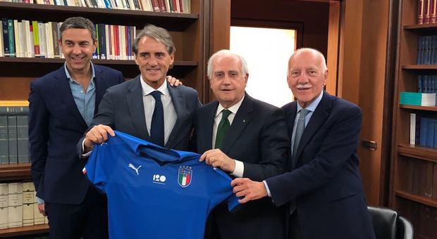 Roberto Mancini è il nuovo ct dell'Italia. Contratto di durata biennale, foto Figc