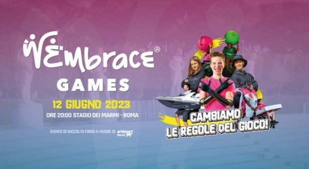 WEmbrace Games 2023, il 12 giugno la serata di divertimento e spettacolo allo Stadio dei Marmi di Roma