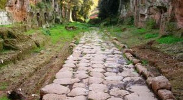 Un tratto della Via Francigena ai Castelli Romani