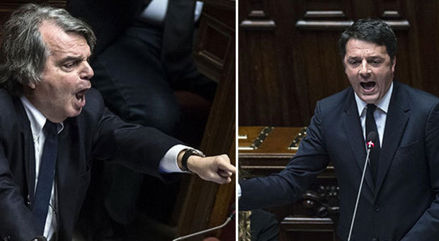 Renzi a Brunetta: «Sei triste perché non hai vinto il Nobel». In Aula scoppia la bagarre