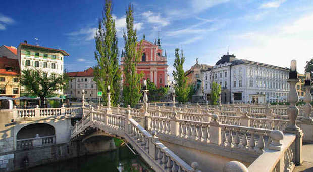 Il centro di Ljubljana