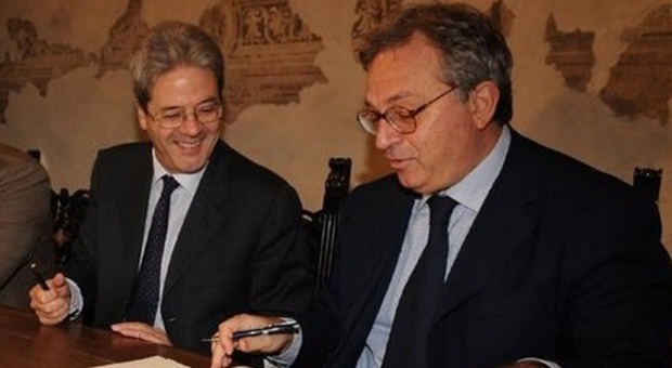 Gentiloni e Spacca a Fabriano nel 2008