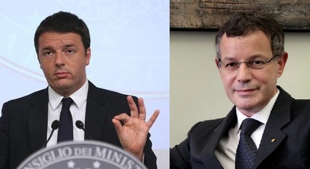 Il premier Renzi e Luciano Vescovi
