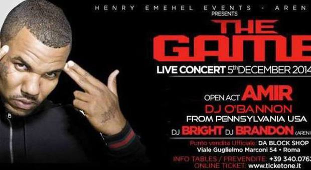 The Game Rapper Tour Il rapper The Game sbarca a Roma: il 5 dicembre concerto all'Atlantico