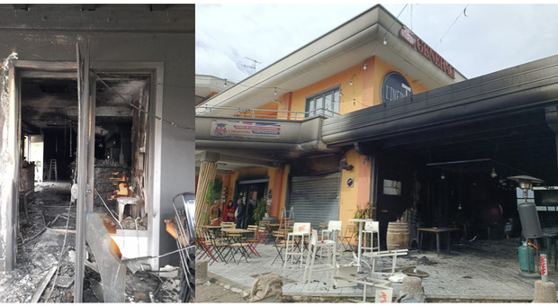 Ceccano, il locale "Infinito Caffè" distrutto dalle fiamme: trovata l'auto di chi ha innescato il fuoco