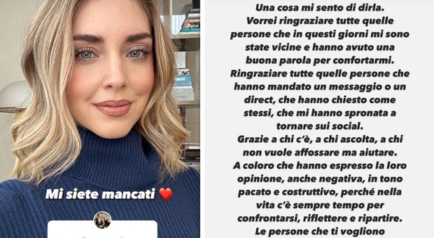 Chiara Ferragni torna su Instagram dopo il caso del pandoro: perché ha scelto le storie (con i commenti visibili solo a lei)