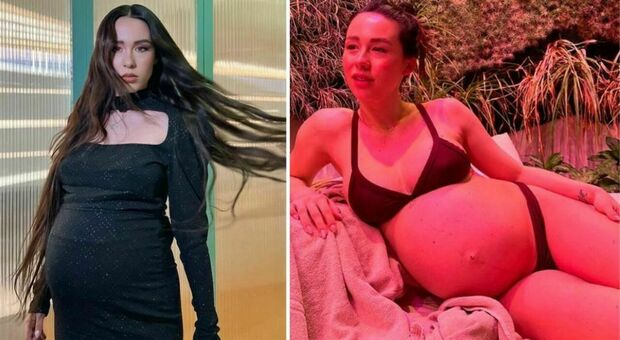 Aurora Ramazzotti incinta, relax alla spa con Goffredo: il pancione (in bikini) a un mese dal parto