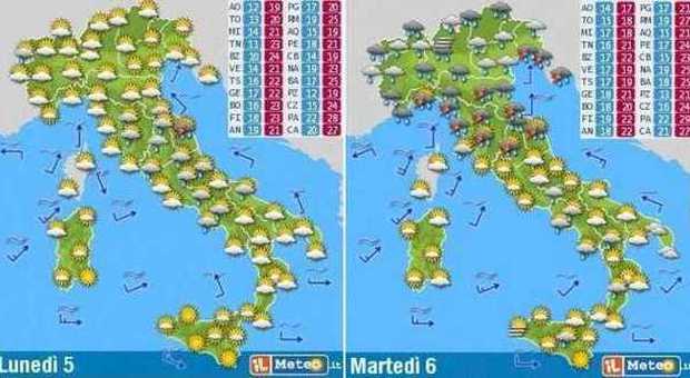 Meteo, il caldo resiste al sud: piogge al nord. Tempo instabile in tutta Italia -PREVISIONI