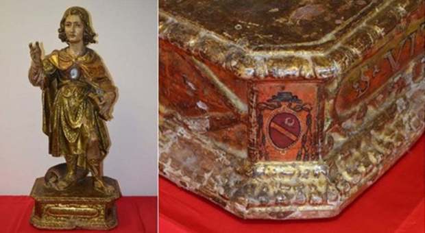 Ritrovata la statua rubata quasi quarant'anni fa: San Vito torna nel Salento