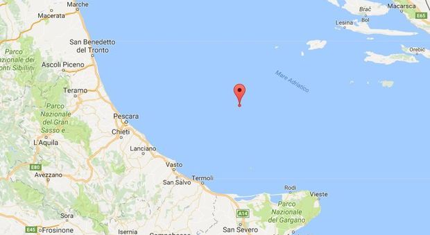 Terremoto in Adriatico di magnitudo 3.2, debolmente avvertito in Puglia e Abruzzo