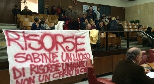 Una vecchia protesta per Risorse Sabine (foto d'Archivio)
