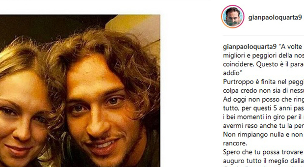 Il messaggio di Giampaolo a Martina su instagram
