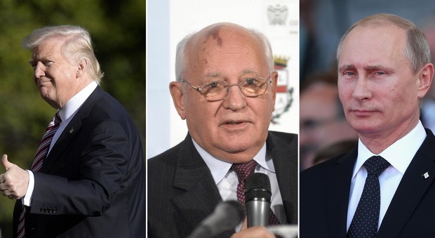 Donald Trump, Mikhail Gorbaciov e Vladimir Putin
