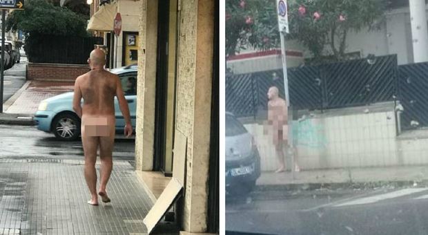 Roma, nudo sotto la pioggia: la foto del naturista per le strade diventa virale