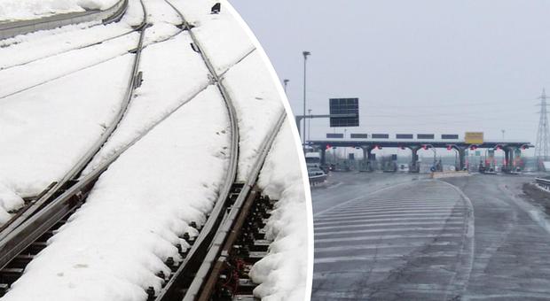 Maltempo e gelicidio al Nord, treni fermi: anche la A1 tra Milano e Bologna tra le autostrade chiuse