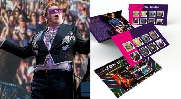 Elton John, i francobolli che celebrano la sua carriera: prima di lui solo David Bowie