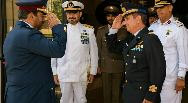 Il Generale Achille Cazzanigail Major General Mohammed Abdullatif Al-Mannai