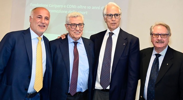 Diego Bonavina, Gilberto Muraro, Giovanni Malagò e Dino Ponchio