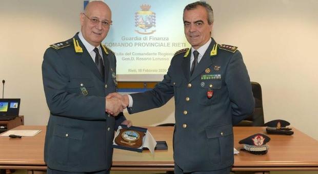 Il comandante regionale Lazio della Guardia di finanza in visita al comando provinciale di Rieti