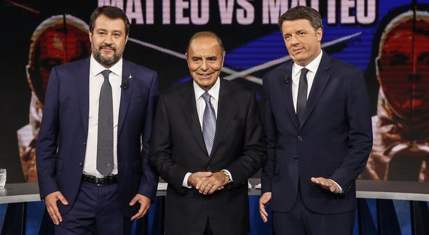 Renzi-Salvini in tv, ascolti record: 4 milioni di spettatori. Vespa: «Ognuno giocava la propria partita»