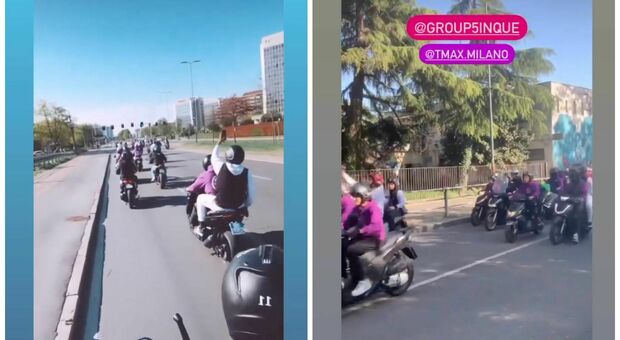 Milano, in 50 sugli scooter per girare il video rap: fermati dalla polizia