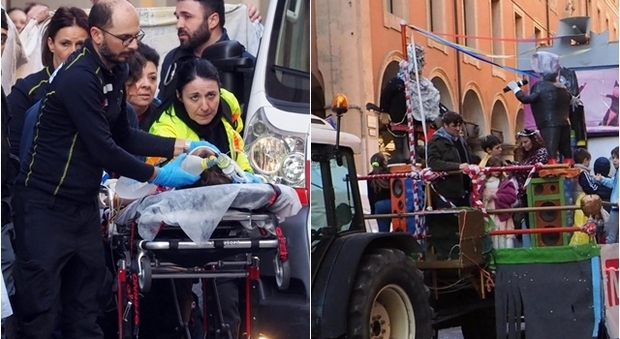 Bimbo cade dal carro di Carnevale a Bologna, è gravissimo: rianimato in strada