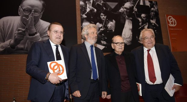 Gaetano Blandini, Nicola Piovani, Ennio Morricone e Michele dall'Ongaro