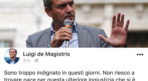 Napoli, de Magistris su Facebook: "Non trovo pace per i debiti"